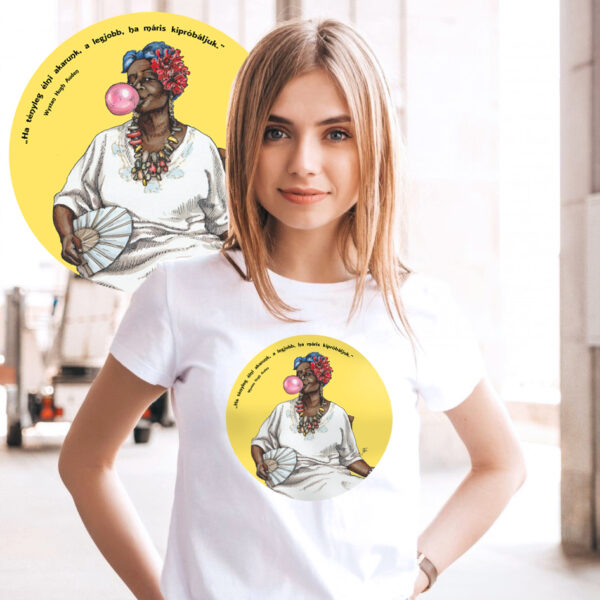 Élvezd az életet! - Női kerek nyakú rövid ujjú póló - Image 3