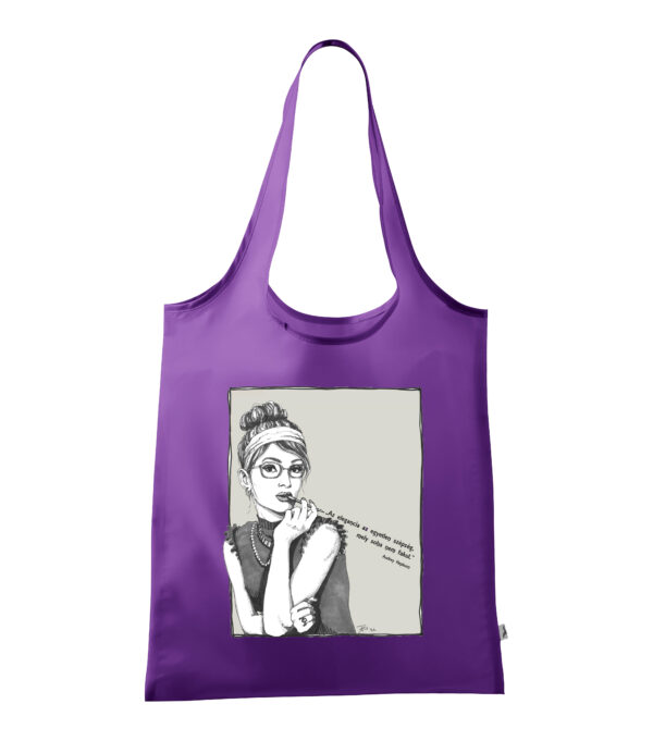Modern Audrey Hepburn - Összehajtható bevásárló szatyor