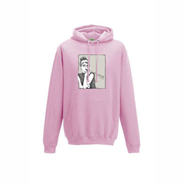 Modern Audrey Hepburn - Női kapucnis pulóver