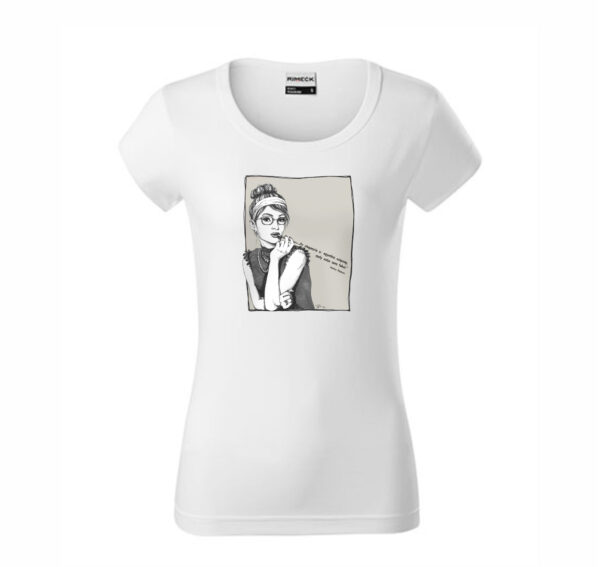 Modern Aurey Hepburn - Női kerek nyakú rövid ujjú póló - Image 3