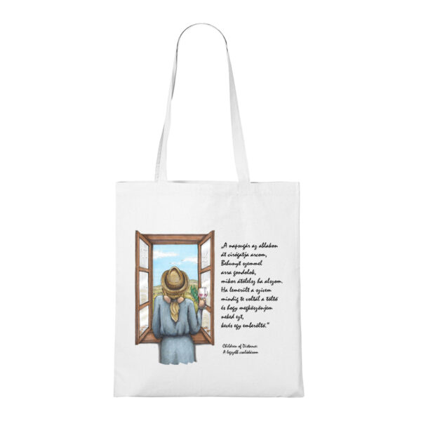 Lány borral - Pamut bevásárló szatyor - Image 3