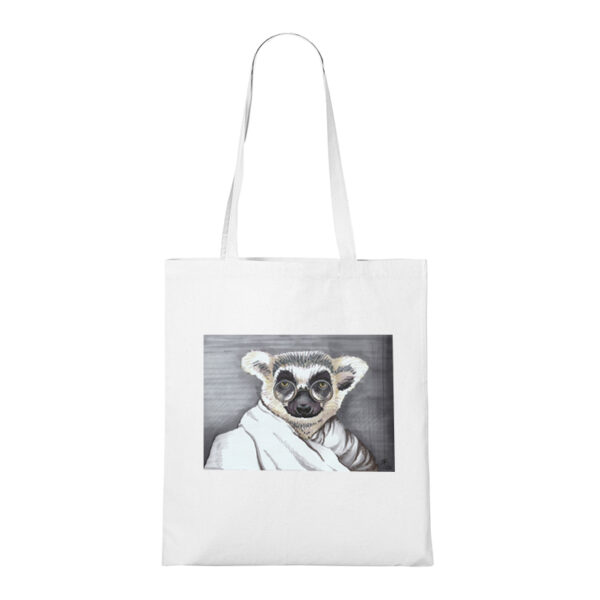 Lemúr Gandhi - Pamut bevásárló szatyor - Image 3