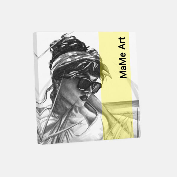 Yellow Lane 2 - Prémium négyzet alakú vászonkép